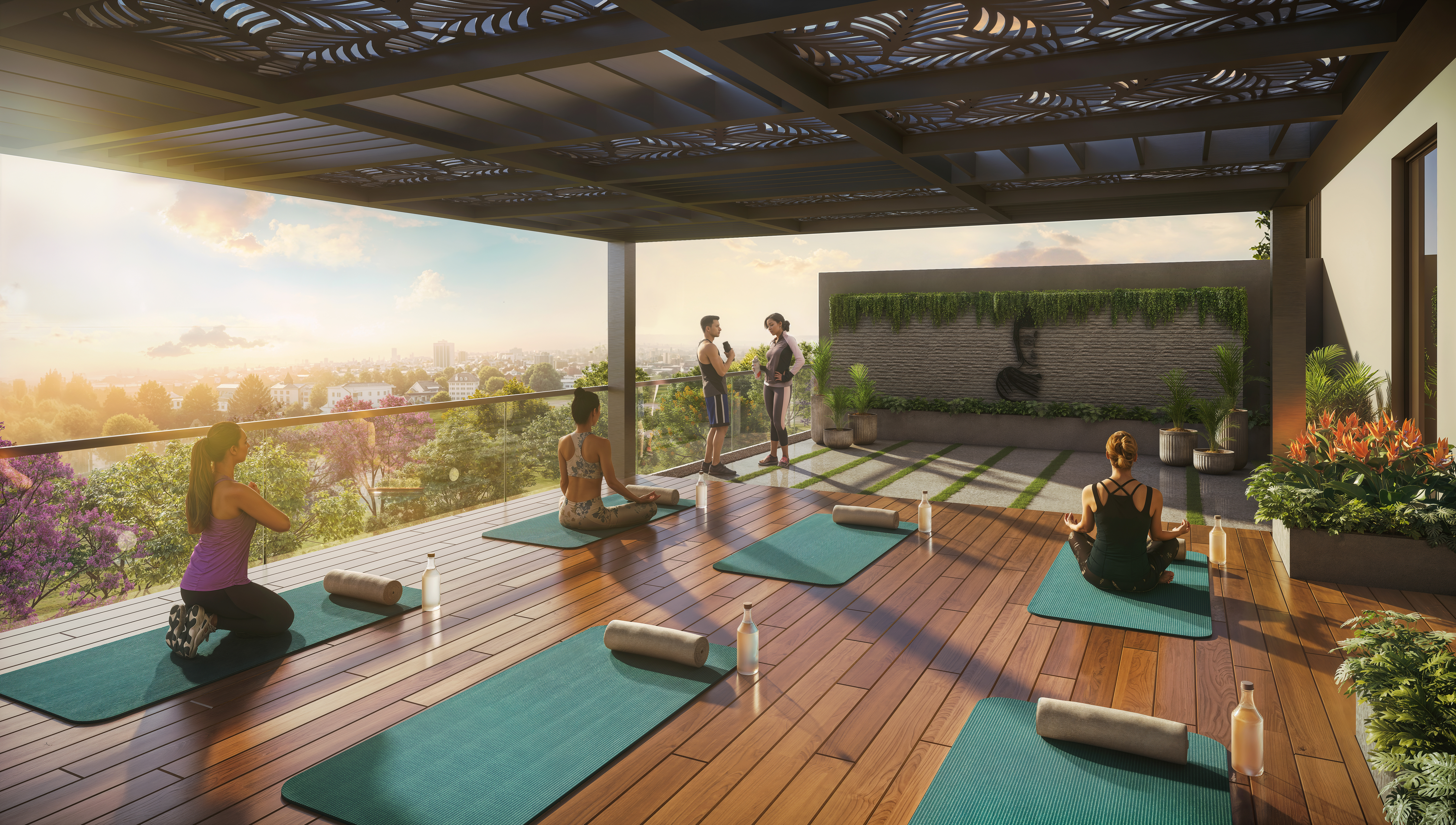 Yoga and meditation area at Clover Amano